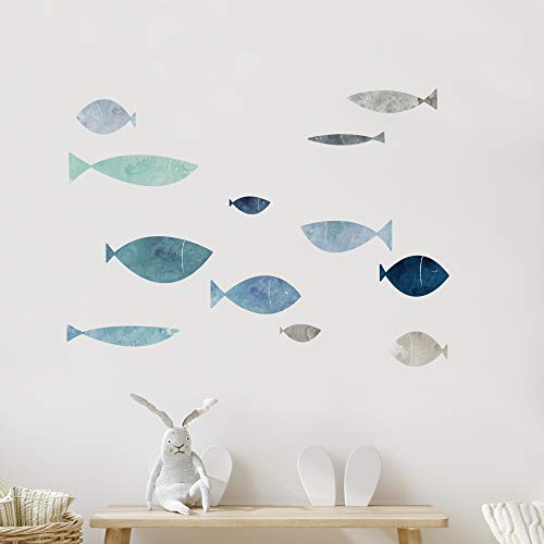 Vinilos decorativos School of Fish tamaño medio miniatura 3