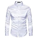 seidenhemd herren kurzarm größe: s m l xl xxl EULAGPRE Seidenhemd Männer Satin die Smoking Hemd Glatt Solide Business Chemise Homme Bluse