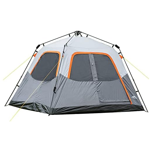 AsterOutdoor 6 Person Cabin Tent Instant Setup Tent, Waterproof Family Camping Tent, 60 Sec. Easy Set Up for Car Camping Hiking Outdoor Adventure, Large Space & Extra Tall