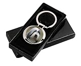 bearded collie welpen braun Eleganter Schlüsselanhänger aus Metal in Geschenksverpackung.