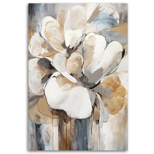 Póster floral abstracto moderno de 50x70 cm para decoración de pared en dormitorio y salón