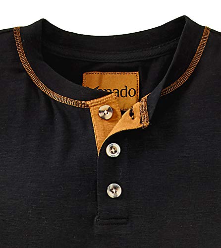 Venado Long Sleeve Shirts For Men – Flex Henley Shirts For Men Outdoor Wear (X-Large, Black) #TOP1