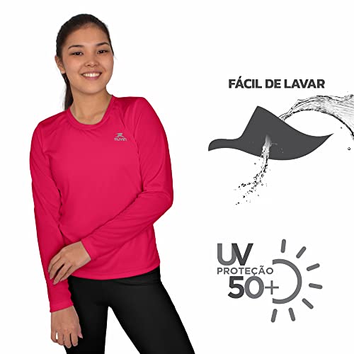 Camisa Dry Basic LS Muvin – Manga Longa – Feminina – Proteção Solar UV50 – Camiseta Para Academia –