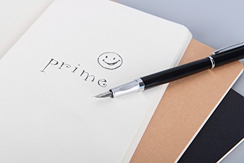 Set-of-3-A5-Dotted-NotebookTravel-Journal-55-x-825-Dot-Grid-Paper-for-Bullet-Notes-Journaling-Total-120-Sheets240-Pages-BlackWhiteKraft-Brown-Cover