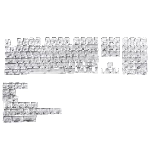 Teclas transparentes para teclado mecánico de 132 piezas con impresión lateral
