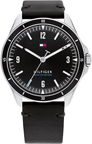 Tommy Hilfiger Men Analog Quartz Watch with Leather Strap 1791904