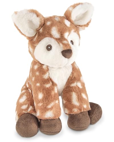Image of Bearington Lil' Willow Deer Stuffed Animal - 9" Plush Fawn Toy with Ultra Soft Fur - Cuddly Stuffed Deer with Embroidered Safety Eyes and Bean Bag Base - Adorable Fawn Plush Gift for Kids and Toddlers
