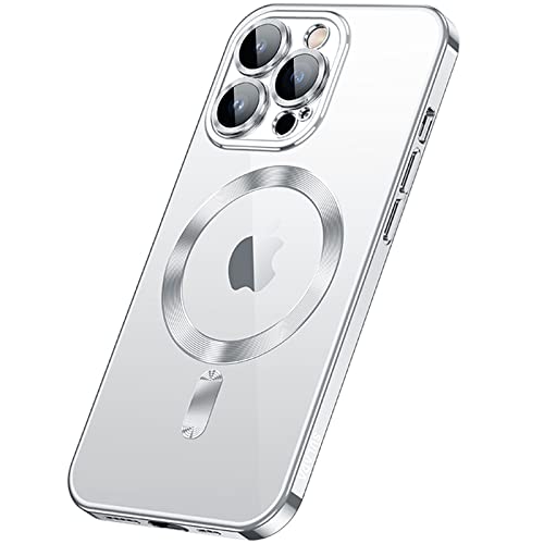 �d�b 15 Pro Max/15 Pro/15 Plus/15 �p���C�P�[�X�A[Magsafe �Ή�] �\�t�g TPU �d�C���b�L�o���p�[���� PC �o�b�N�J�o�[�A�J���������Y�v���e�N�^�[�t���A�S�[���h�A15 Pro