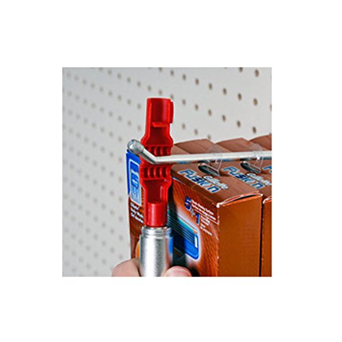 50 X 6mm Red Plastic Retail Shop Security Display Hook Anti- Theft, Anti Sweep Stop Lock with Please Ask for Help Sign for Pegboard or Slat wall UNLOCK KEY IS NOT INCLUDED