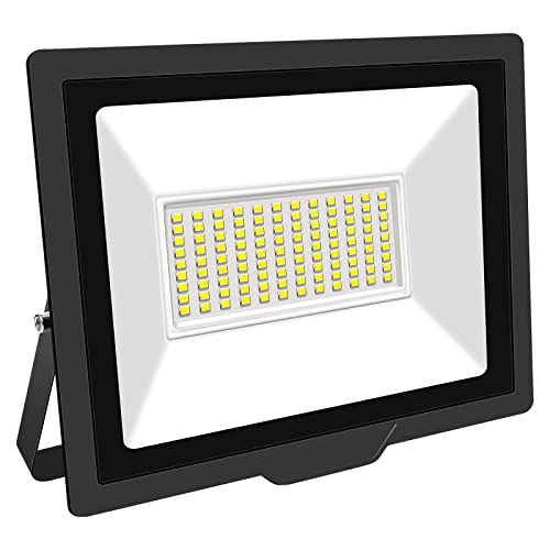 RIGIDON 75W LED Flood Light Outdoor 7500LM Super Bright Outdoor Lights 6000K Daylight White IP66 Waterproof Security Lights for Garden Garage