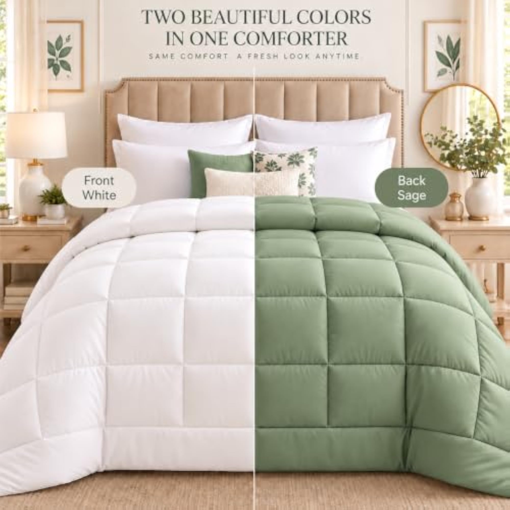Microfiber Reversible Comforter, 300 GSM All Season