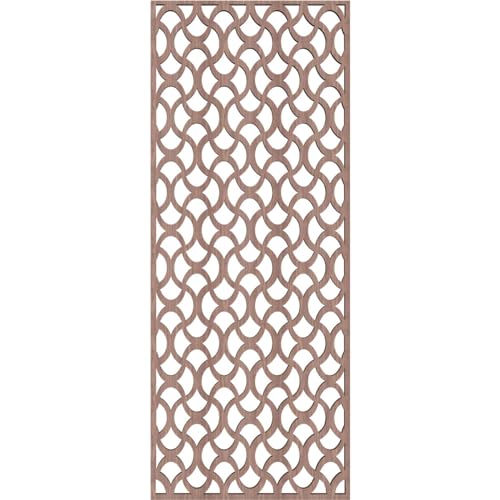 Image of Resort Decorative Pierced Fretwork Wood Wall Panels, 9 3 /8 inchW x 24 3 /8 inchH x 3 /8 inchT, Walnut