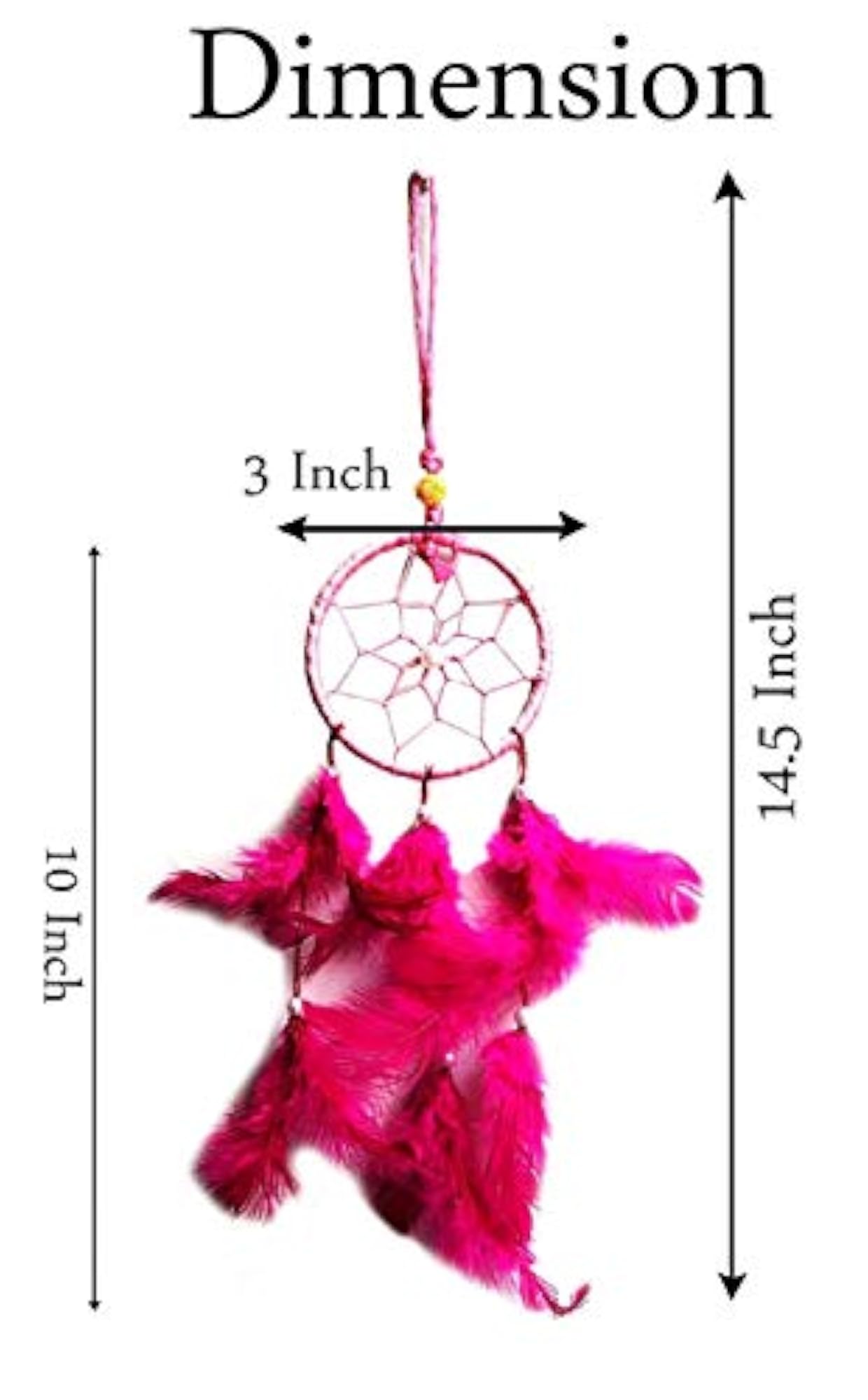 Round Pink Dream Catcher for Positive Dreams