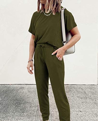 PRETTYGARDEN Women's Two Piece Sets 2025 Summer Spring Jogger Pants Travel Vacation Lounge Outfits Airplane Matching Clothes