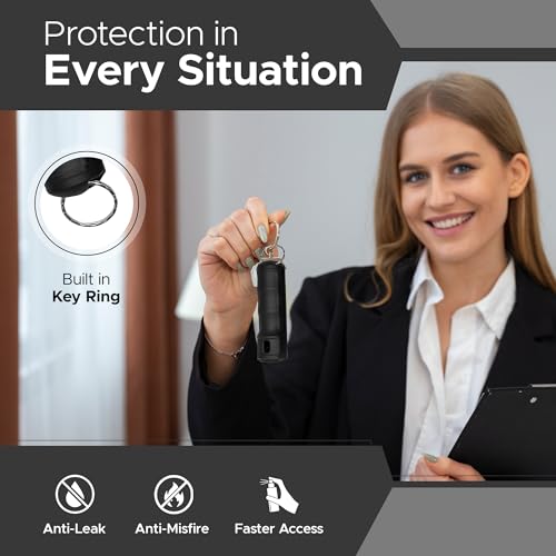 FURY Fliptop Hardshell Pepper Spray, 12ft Range, UV Dye Identifier, Police Strength, Made in USA, Stylish Multicolor, Self Defense, Safety Gear, Quick Access Flip Top - Image 5