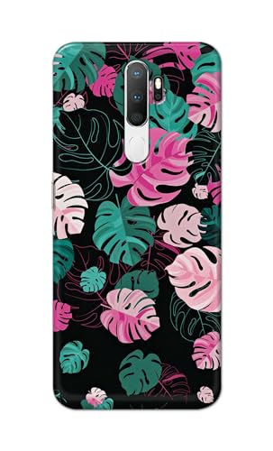 Image of Printed Hard Back Cover for Oppo A9 2020 Back Cover (Seamless Leaves) -190724(EA)