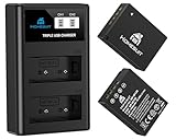 Homesuit NP-W126 NP-W126S Battery 1400mAh and LCD Dual Charger for Fujifilm XT50 XT30II XT30 XT20 XT10 X100V X100VI X100F X-T3 X-T2 X-T1 XA1 XA2 XA3 X-E3 X-E2 X-E1 X-H1 X-M1 X-pro1/2/3 (2-Pack)