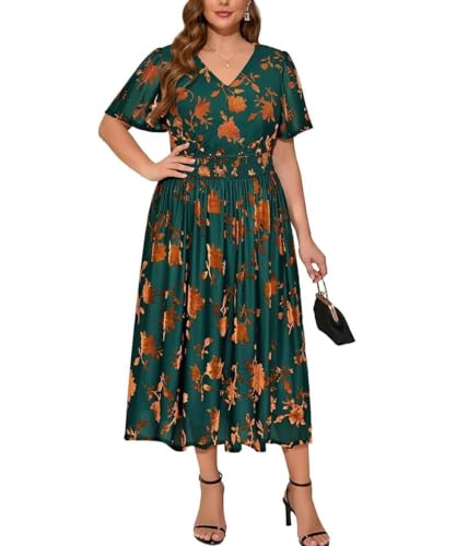 Image of TIYOMI Plus Size Velvet Dress for Women Formal Cocktail Satin Dresses for Wedding Guest XL-5XL (14W-28W)