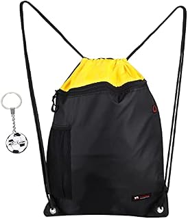 Foriox International drawstring Bags, Strong Premium Quality Gym Backpack for Adults & Children Mesh Pocket for Water Bottle Perfect for Sports, Beach Holidays, Swimming, Travel & Gym