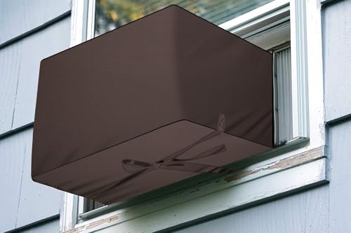 Image of The Furnishing Tree window ac cover suitable for Lloyd 1.5 Ton LW19A3N, Coffee Color Elastic fit Cover for front and rear Of Window Ac