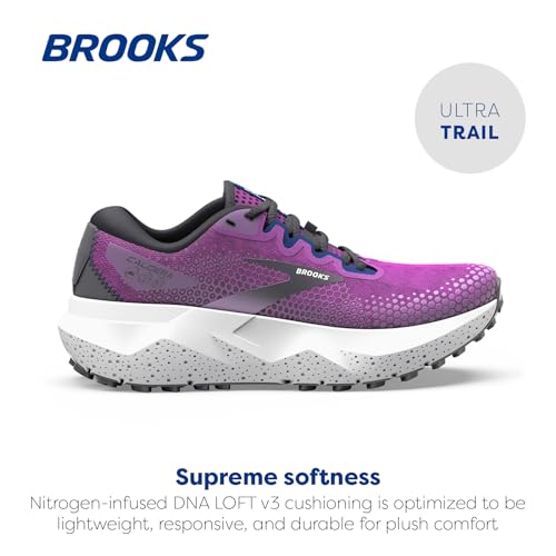 Brooks Women’s Caldera 6 Trail Running Shoe - Purple/Violet/Navy - 5 Medium