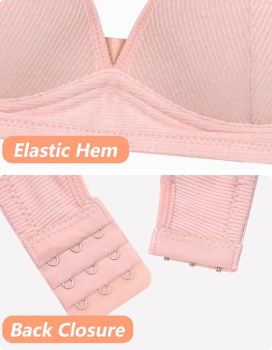 SEAUR Girls Sports Bra with Padding Comfort Wireless Seamless Bralettes Teen Training Bras Adjustable Straps Bralette 5Pcs3