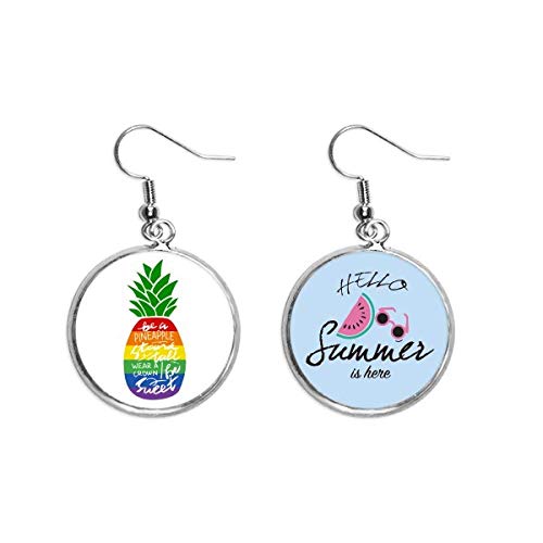 Pendientes de sandía arco iris LGBT para celebrar el orgullo con estilo propio