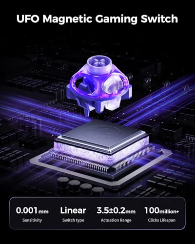 Image of GravaStar Mercury V60 Pro 60% HE Magnetic Gaming Keyboard, True 8kHz Polling Rate, 0.125ms Latency, Dynamic Rapid Trigger, 0.005mm Adjustable Actuation, Full Aluminum Frame