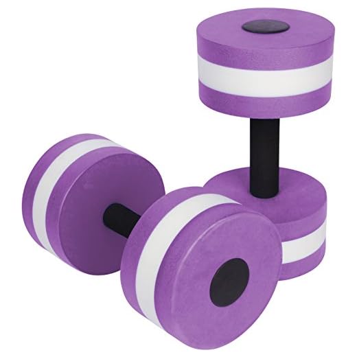 Trademark Innovations Aquatic Exercise Dumbells - Set of 2 Foam - for Water Aerobics (Purple)