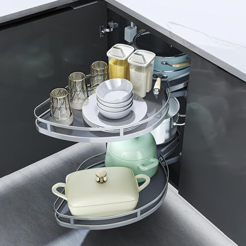 Étagère coulissante d'angle pour meuble de cuisine pour optimiser l'espace perdu