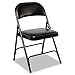 Alera Steel Folding Chair with Two-Brace Support, Padded Back/Seat, Graphite (Case of 4)