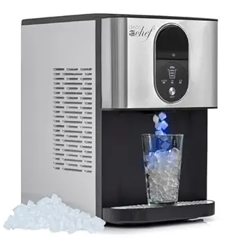 Deco Chef Self Dispensing Nugget Ice Maker Countertop, 46LB Per Day Automatic Chewable Ice, 1.8LB Per Hour
