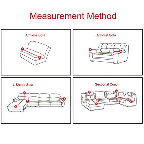 Plush Velvet Sofa Cover,Soft Stretch Sectional Sofa Couch Cover,1 Piece Stretch Slipcover For L-Shaped Couch Cover,Velvet Loveseat Cover Protector-A 3 Seaters 190~230Cm(75~91Inch) #TOP7