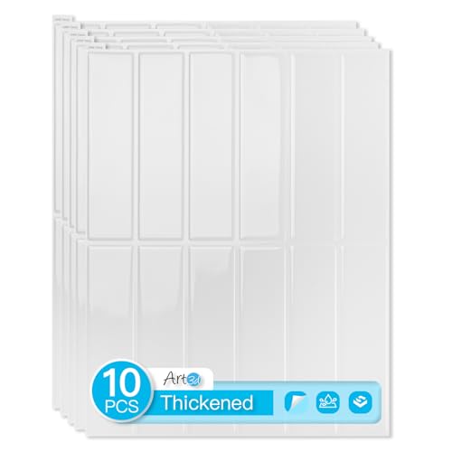 Art3d 11.4 x 9 Inch Heavy-Duty Peel and Stick Backsplash for Home Décor, 10-Pack Vinyl Wall Tiles for Kitchen Countertop, White