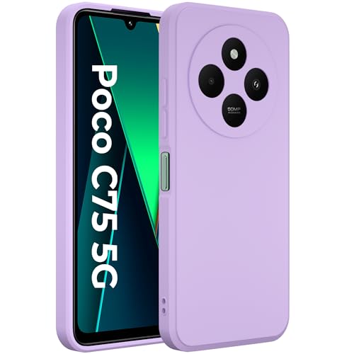 Image of A rtistque Back Cover Case for Poco C75 5G / M7 5G / Redmi A4 5G / Redmi 14c 5G with Camera Protection | Shockproof TPU|Stylish Protective Design|Slim Fit|Ultra Matte| Back Cover - Purple