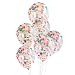 FindFun 12'' Rainbow Bright Confetti Balloons for Party Decoration (Pack Of 12)