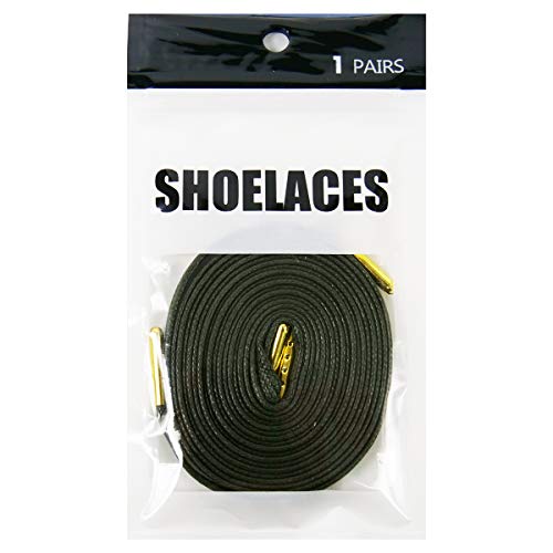 [HIROMARUjp] ���b�N�X �V���[���[�X WAX SHOELACE �C�Ђ� ���R 7mm�� �X�j�[�J�[ 120cm 140cm 160cm �S12�F Olive Green/Gold 140