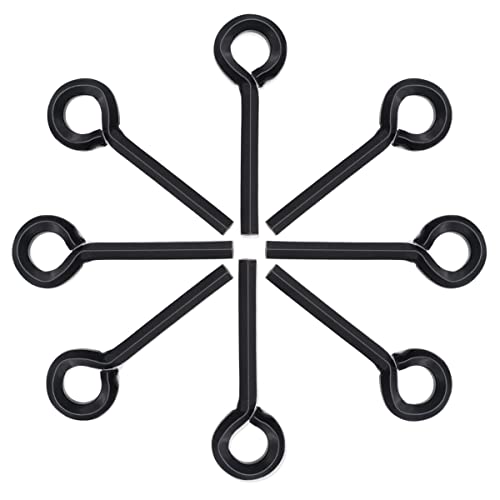 Image of 8PCS 7 /32 inch Standard Hex Dogging Key with Full Loop（Black）,Metal Wrench Door Key for Push Bar Panic Exit Devices