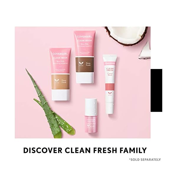 COVERGIRL, Clean Fresh Skin Milk Foundation, Light/Medium, 1 Count (packaging may vary)