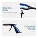 2-Pack Grabber Reacher Tool, 32 Inch Extra Long Steel Foldable Pick Up Stick with Strong Grip Magnetic, 90° Rotating Anti-Slip Jaw, Trash Claw Grabber Tool, Hand Grabber for Reaching, Arm Extension