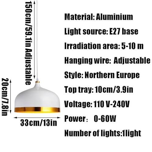 Lámpara de techo empotrada blanca E27 industrial para decoración de interiores 8
