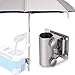 Fishing Umbrella Stand, Adjustable Steel Umbrella Holder Bracket Stand for Fishing Box