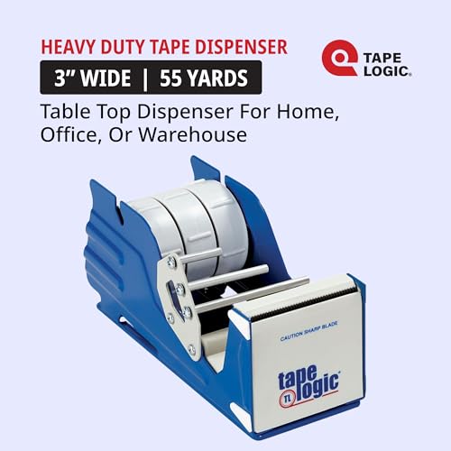 Image of Tape Logic 3 Inch Multi Roll Packing Tape Dispenser, Heavy Duty Desk Tape Dispenser with Non-Skid Base for Shipping Tape, Packaging Tape, Moving Tape, Mailing, Office, Warehouse & Packing Supplies