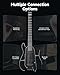 Donner HUSH X PRO Electric Guitar Kit - Smart Travel Guitar with Dozens of Preset Combinations, 7 Tone Sim Options, Black
