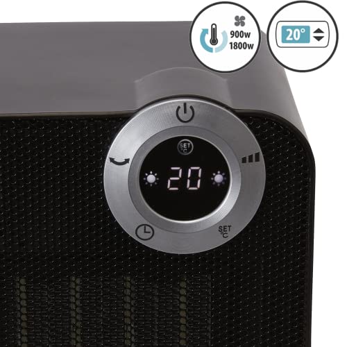 Equation Mini keramische ventilatorkachel, zwart, 1800 W - Afbeelding 4