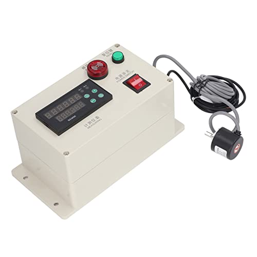 Kadimendium Digitaler Meterzähler mit Federhalterung 6-stelliger Rollenkabel-Radlängenmesser AC100-240V