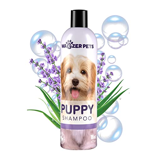 Wagzer Pets Puppy Shampoo 16 Oz - Dog Itch Relief - Safe Dog Shampoo - Hypoallergenic Skin Care - Gentle Solutions - Soap Free - For Small Puppies With Dry Or Sensitive Skin - Made In Usa, 16 Oz #TOP21