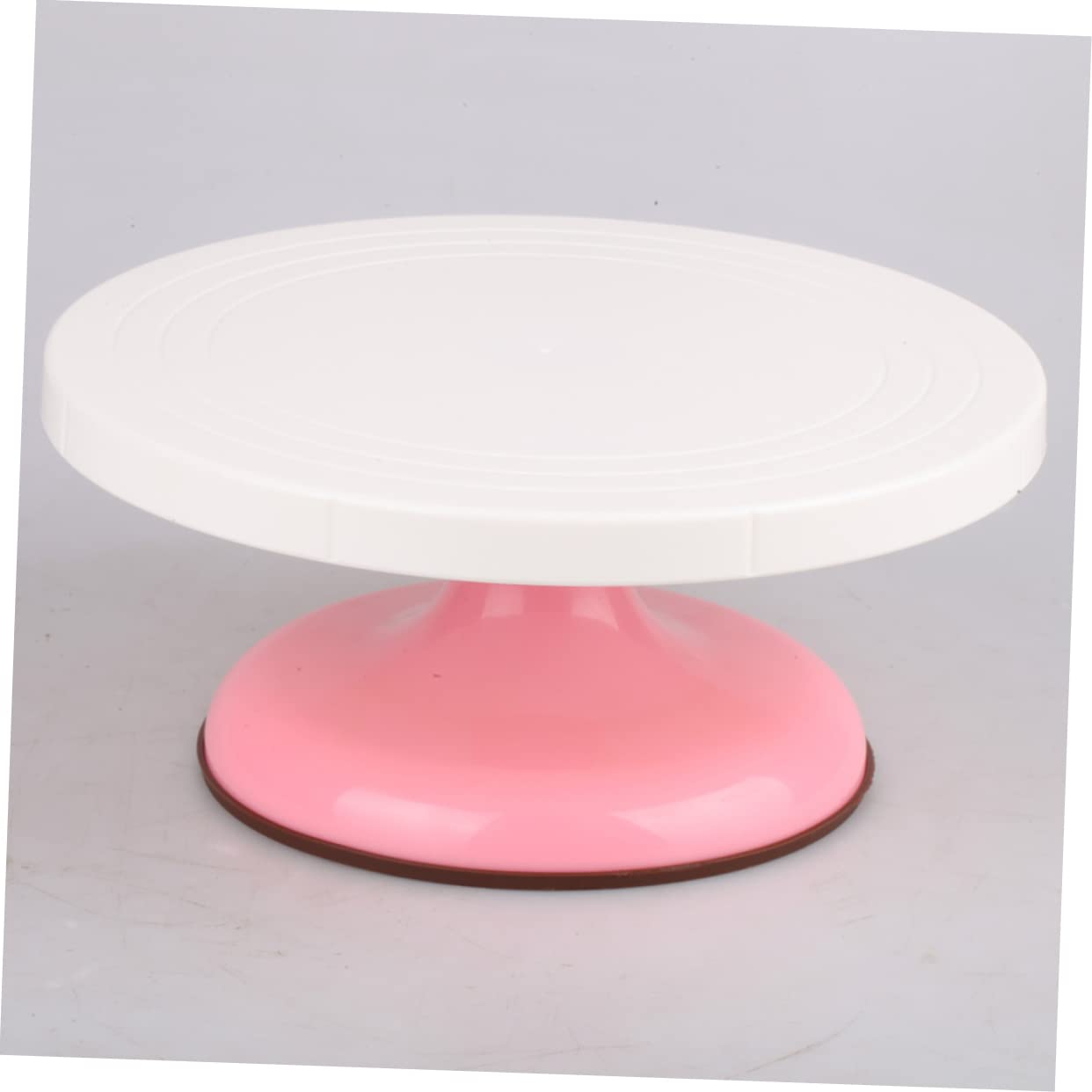 Mesa Giratoria Rosa para Tartas De Repostería Base Redonda con para Decorar Pasteles Soporte Manual para Montaje Exhibidor y Herramienta De Pastelería