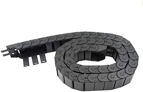 Befenybay 10mm x 11mm Length 1Meter Black Plastic Open Type Cable Wire Carrier Drag Chain Towline R18 for 3D Printer and CNC Machines (10mmx11mm-Outside Open)