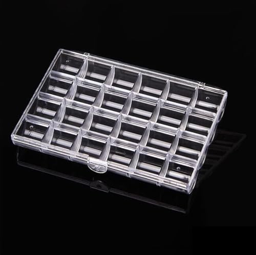 Image of 24 Slots Rhinestone Box Storage Containers Empty Clear Nail Art Decoration Storage Box for Nail Glitter Jewelry Crystal Diamond Accessories